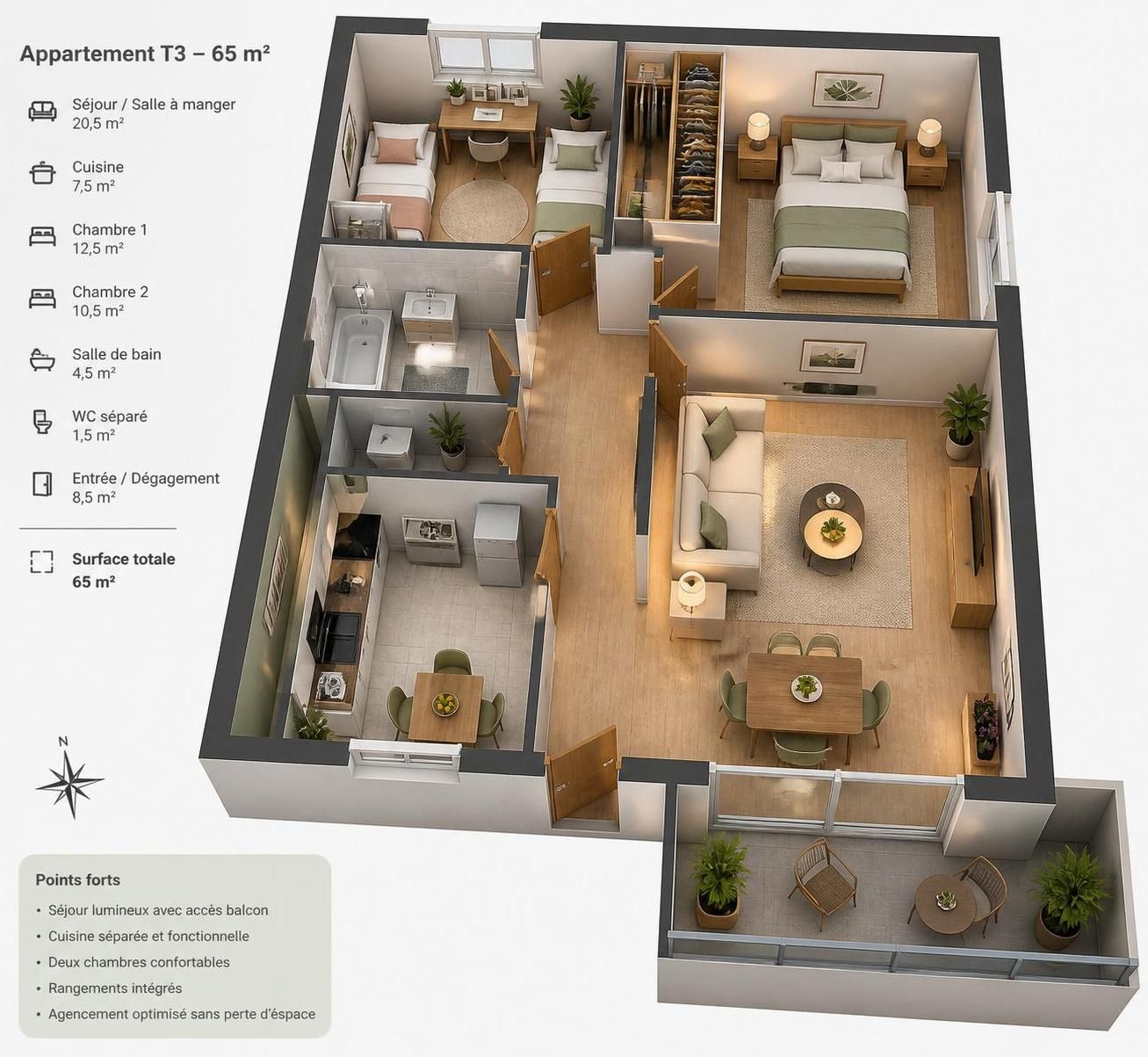 découvrez tout sur l'appartement t3 : nombre précis de chambres, disposition optimale des pièces et conseils pour bien choisir votre logement.